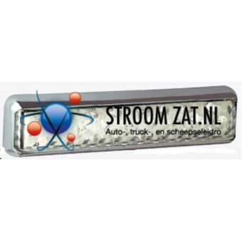 Led achteruitrijlicht unit 200 x 50 x 28mm chroom 200 serie slim-line